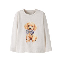NAME IT MINI Nisso langærmet bluse - Peyote Melange