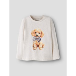 NAME IT MINI Nisso langærmet bluse - Peyote Melange