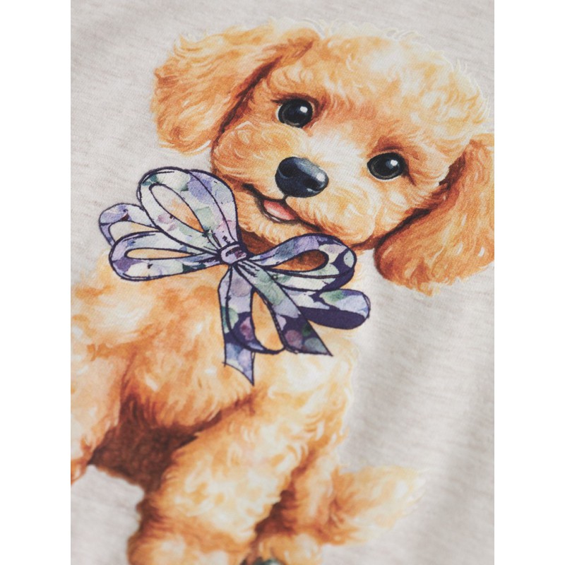 NAME IT MINI Nisso langærmet bluse - Peyote Melange