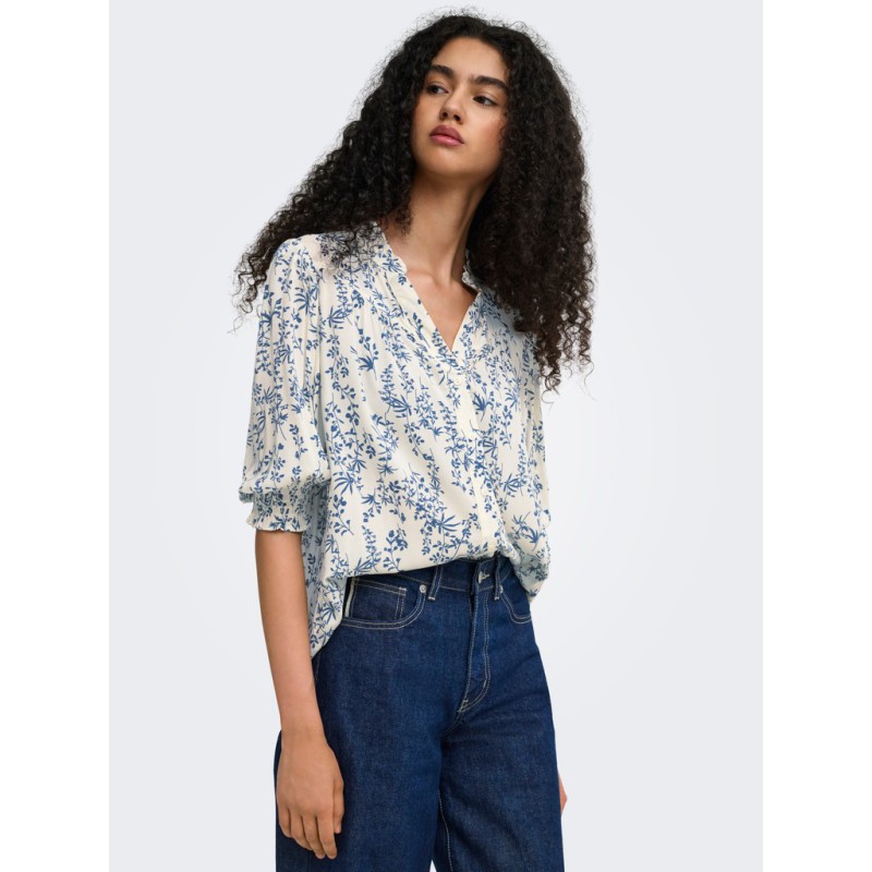 ONLY Raya bluse - Jet Stream / AMY FLOWER