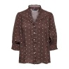 ONLY Raya bluse - Deep Mahogany / DOTS