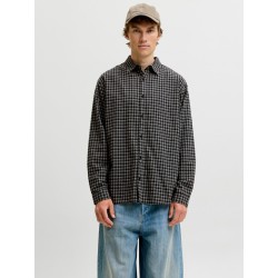 JACK & JONES Carter check langærmet skjorte - Black