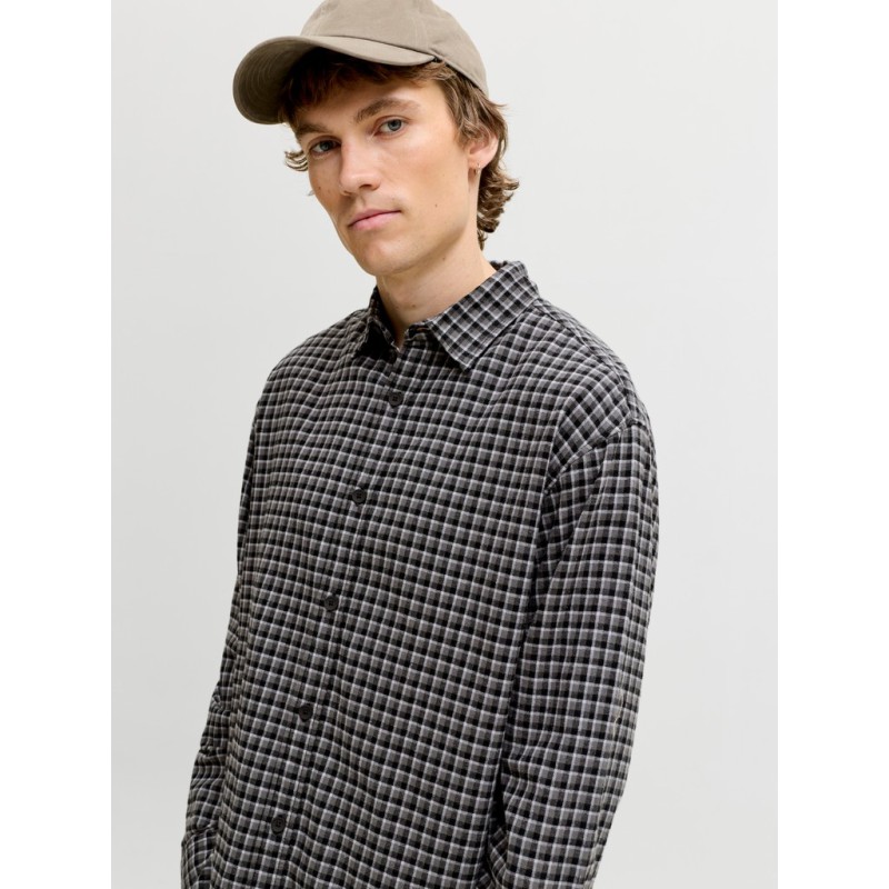 JACK & JONES Carter check langærmet skjorte - Black