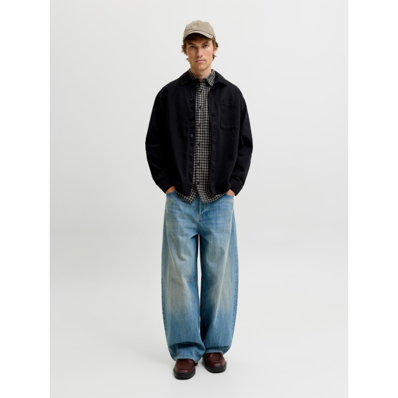 JACK & JONES Carter check langærmet skjorte - Black