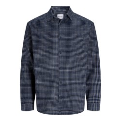 JACK & JONES Carter check langærmet skjorte - Navy Blazer