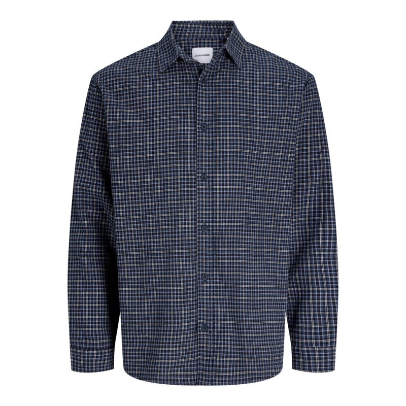 JACK & JONES Carter check langærmet skjorte - Navy Blazer