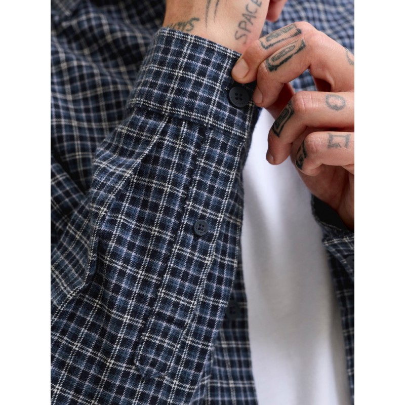 JACK & JONES Carter check langærmet skjorte - Navy Blazer