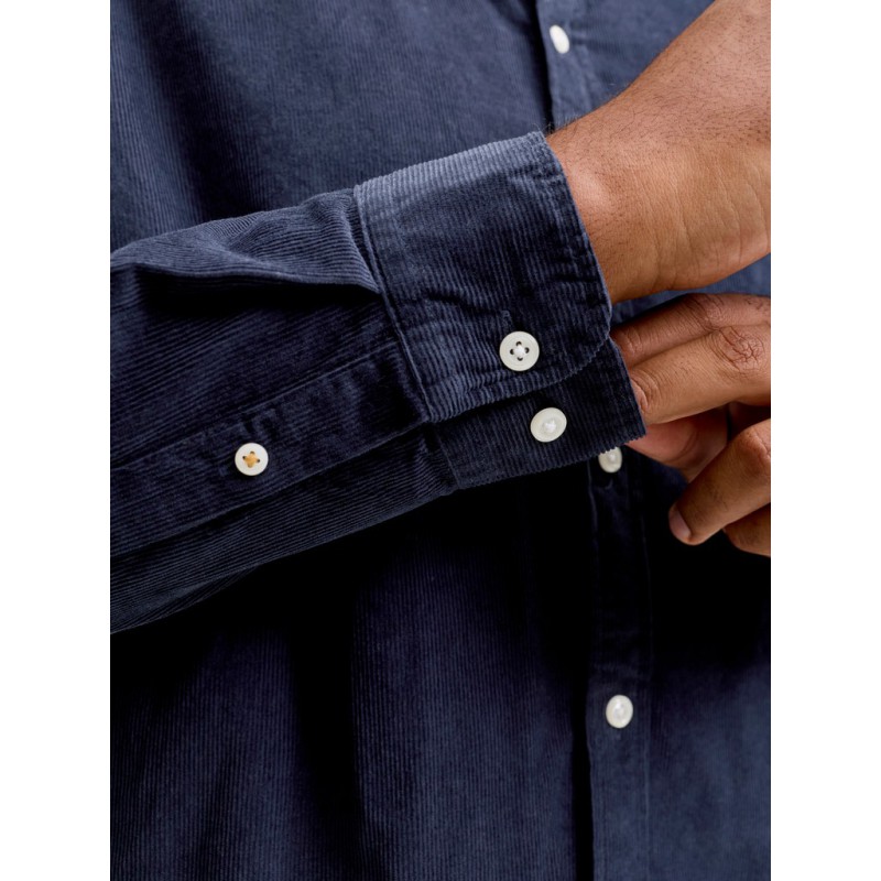 JACK & JONES PLUS Field langærmet skjorte - Navy Blazer