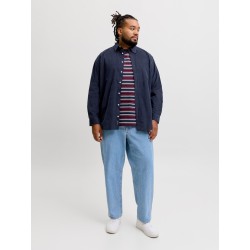JACK & JONES PLUS Field langærmet skjorte - Navy Blazer