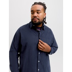 JACK & JONES PLUS Field langærmet skjorte - Navy Blazer