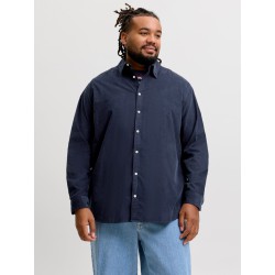 JACK & JONES PLUS Field langærmet skjorte - Navy Blazer