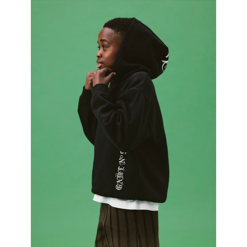 NAME IT KIDS Nestor langærmet sweatshirt - Black Beauty