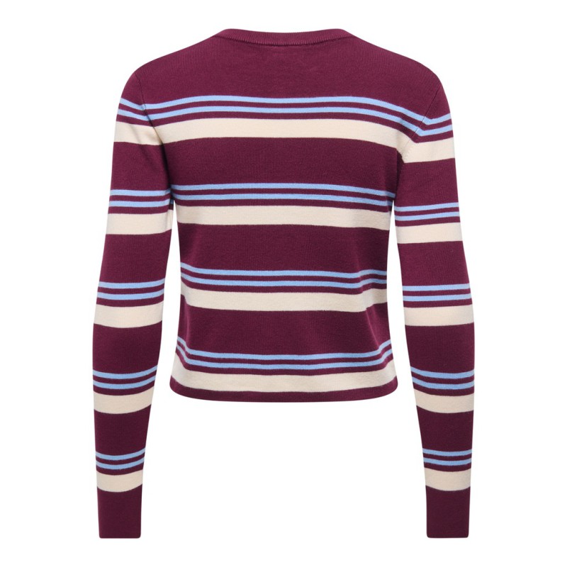 JDY Emmie langærmet strikcardigan - Windsor Wine