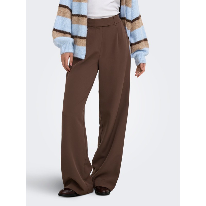 ONLY Linda-Berry high waist bukser - Chocolate Martini