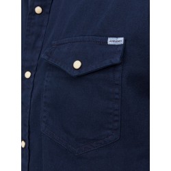 JACK & JONES Sheridan langærmet skjorte - Dark Navy / SLIM