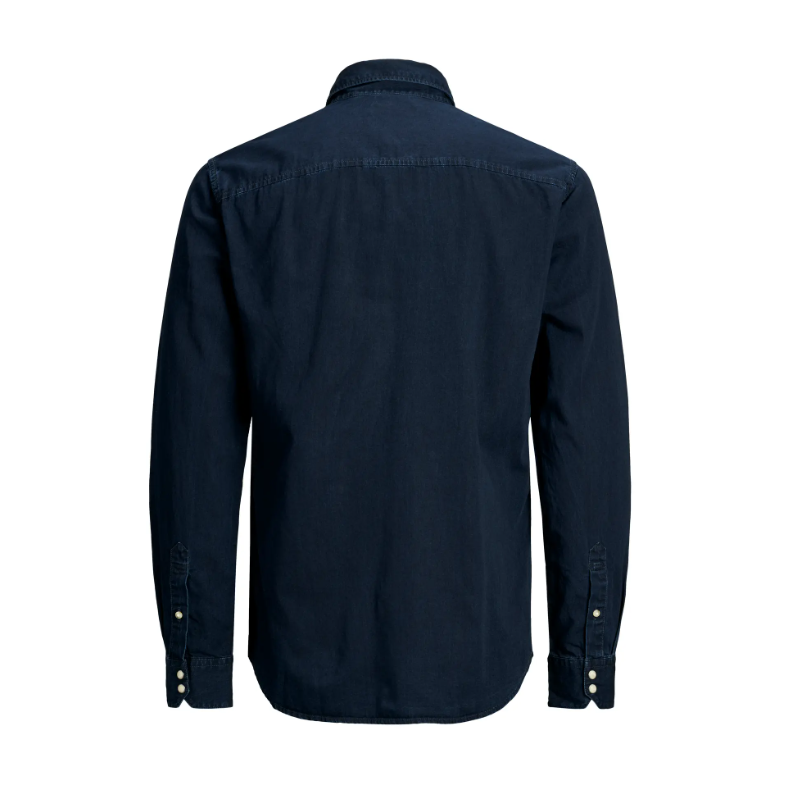 JACK & JONES Sheridan langærmet skjorte - Dark Navy / SLIM
