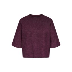 ONLY CARMAKOMA Simoni 3/4 strik pullover - Mauve Wine / MELANGE