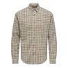 ONLY & SONS Gudmund langærmet skjorte - Chinchilla / BLUE NIGHTS
