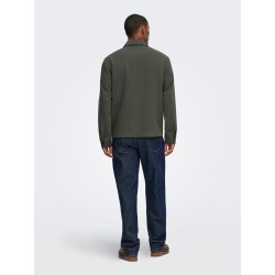 ONLY & SONS Will zip overshirt - Beluga