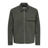 ONLY & SONS Will zip overshirt - Beluga