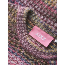 JJXX Simone striktrøje - Cabernet Stripes / MULTI SPACE DYE