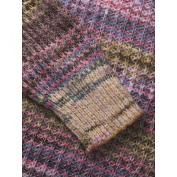 JJXX Simone striktrøje - Cabernet Stripes / MULTI SPACE DYE