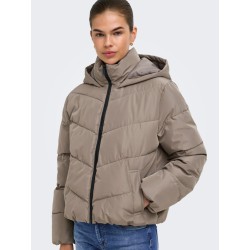 ONLY Clair puffer jakke - Walnut