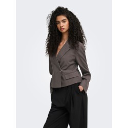 ONLY Linda langærmet blazer - Chocolate Torte / MELANGE
