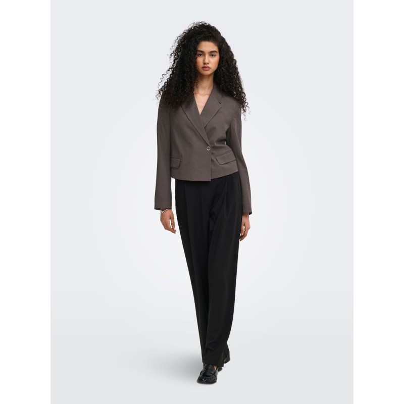 ONLY Linda langærmet blazer - Chocolate Torte / MELANGE