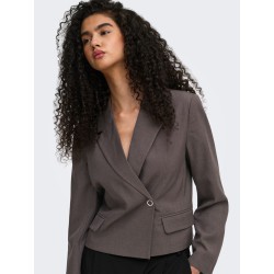 ONLY Linda langærmet blazer - Chocolate Torte / MELANGE
