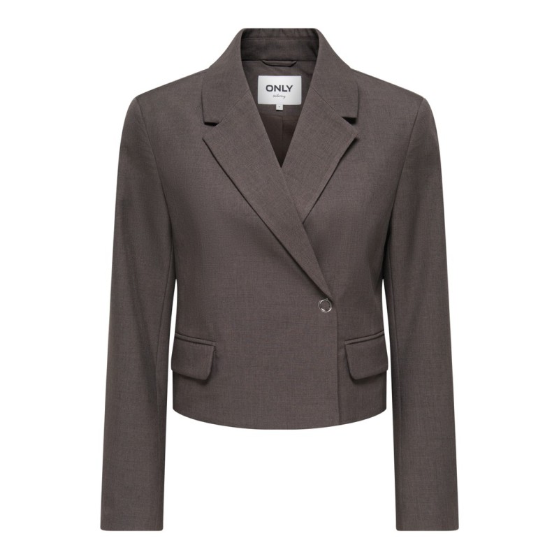 ONLY Linda langærmet blazer - Chocolate Torte / MELANGE
