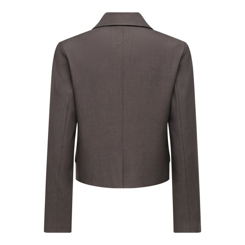 ONLY Linda langærmet blazer - Chocolate Torte / MELANGE