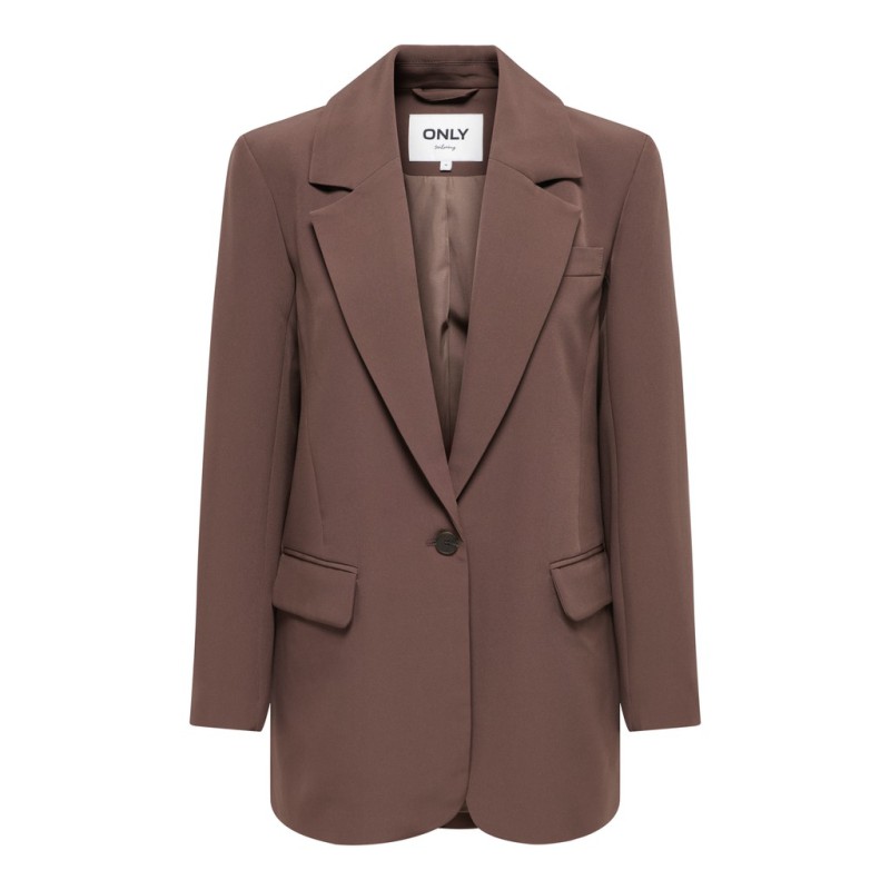 ONLY Lana-Berry langærmet blazer - Chocolate Martini