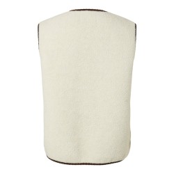 PIECES Anastacia teddy vest - Birch / WREN