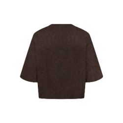 ONLY CARMAKOMA Simoni 3/4 strik pullover - Coffee Bean / MELANGE