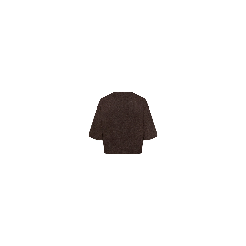 ONLY CARMAKOMA Simoni 3/4 strik pullover - Coffee Bean / MELANGE