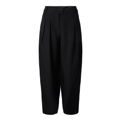 PIECES Olivia mid waist barrel bukser - Black