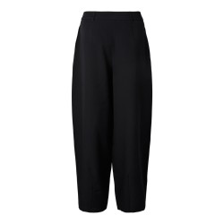 PIECES Olivia mid waist barrel bukser - Black