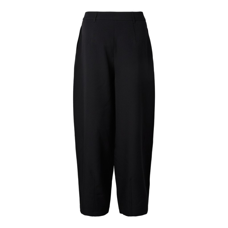PIECES Olivia mid waist barrel bukser - Black