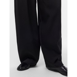 PIECES Olivia mid waist barrel bukser - Black