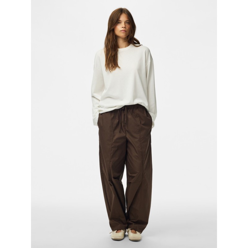 PIECES Adria parachute bukser - Hot Fudge