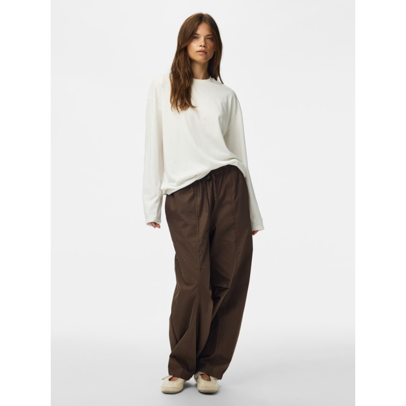 PIECES Adria parachute bukser - Hot Fudge