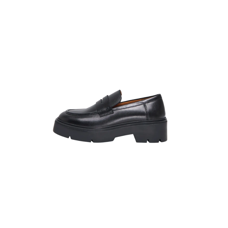 ONLY Alma læder loafers - Black