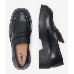 ONLY Alma læder loafers - Black