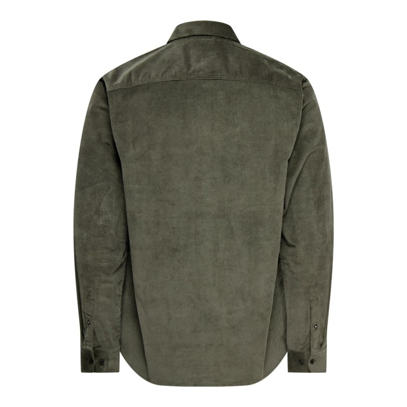 ONLY & SONS Michael langærmet fløjl skjorte - Castor Gray