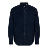 ONLY & SONS Michael langærmet fløjl skjorte - Dark Sapphire
