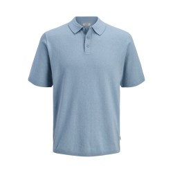 JJ REBEL Callum Strik Polo S/S - Faded Denim