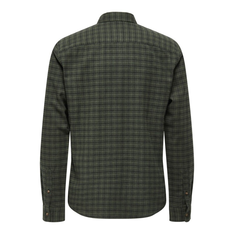 ONLY & SONS Gudmund langærmet skjorte - Forest Night