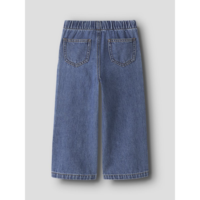 NAME IT Mini Rose brede pull-up jeans - Medium Blue Denim