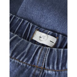 NAME IT Mini Rose brede pull-up jeans - Medium Blue Denim